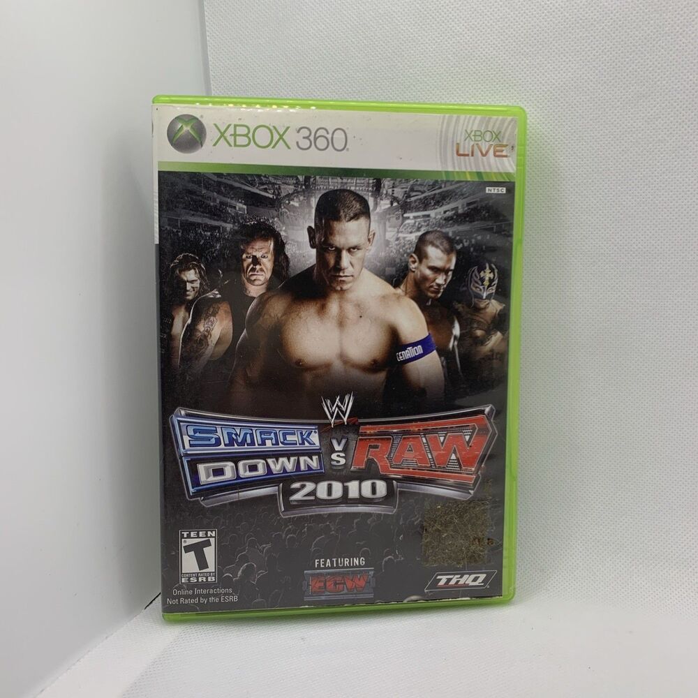 THQ WWE SmackDown vs. Raw 2010 Xbox 360 Game Good Condition